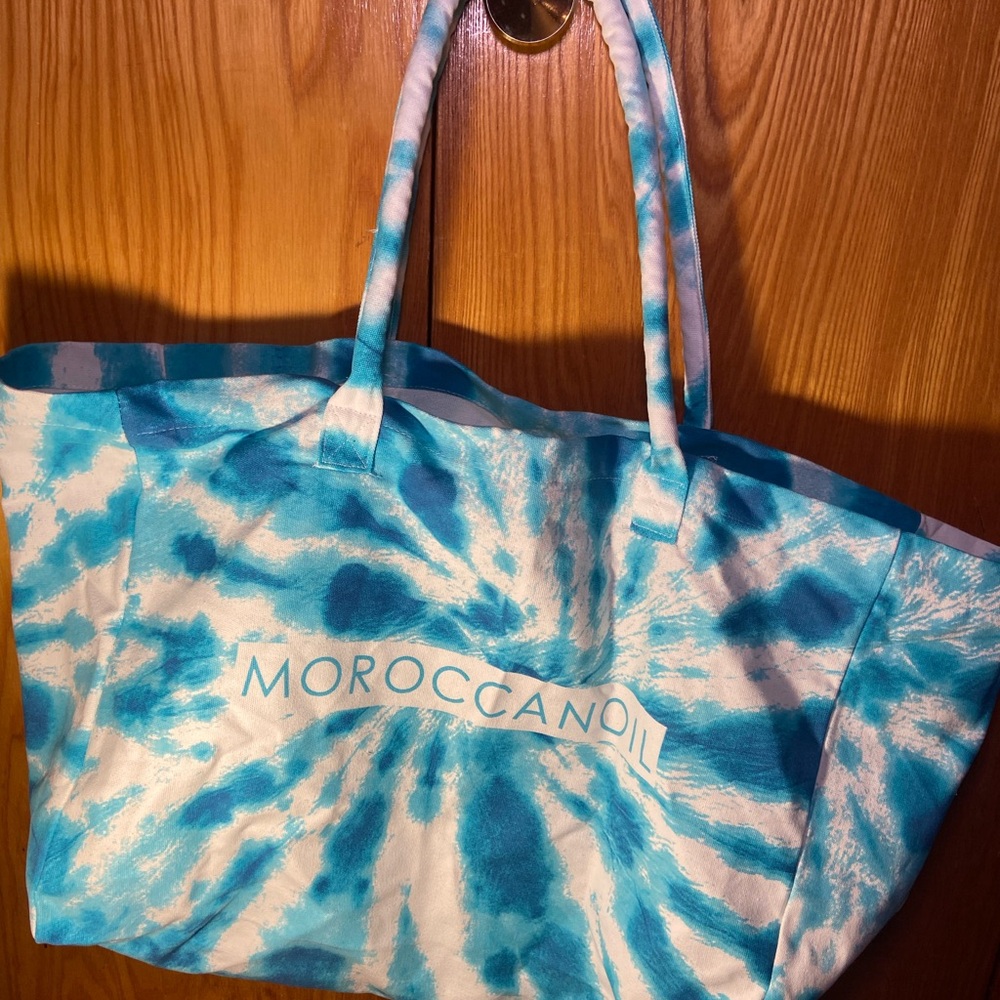 Moroccanoil Vibrant Blue Tie-Dye Tote